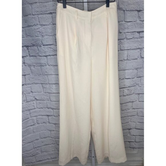 Christian Lacroix Trouser Dress Pants NEW Cream Color Ladies Size MED Wide Leg - Picture 3 of 11